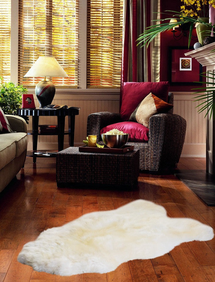 Deep Pile Sheepskin Rug - White