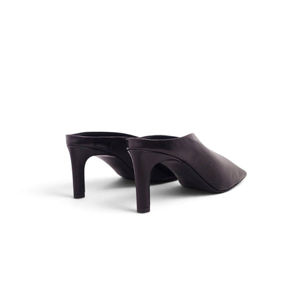JIL SANDER BLACK LEATHER MULES - SIZE 38.5