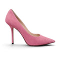 JIMMY CHOO PINK SUEDE HEELS - SIZE 38