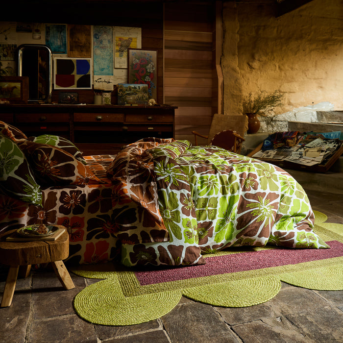 Jolene Linen Quilt Cover - Fluorite Queen