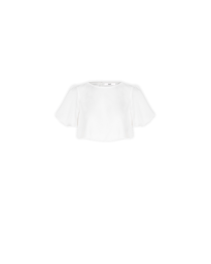 KENDALL SATIN BLOUSE WHITE