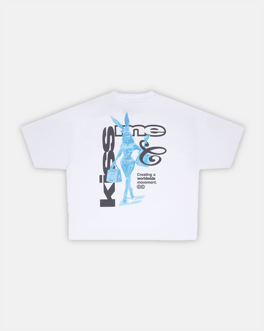 KISS THE BUNNY TEE WHITE - COLD CULTURE