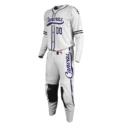 Baseball uniform with 'Canvas' branding on a white background