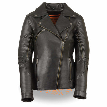 Ladies Classic Vented Goatskin Jacket: Features:

1