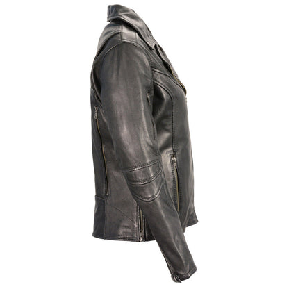 Ladies Classic Vented Goatskin Jacket: Features:

1