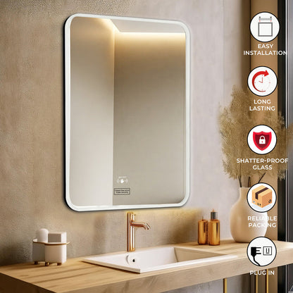 Led Mirror - Wave Sensor (80x60cm) Rectangle Shape - TR ACR LED 153
