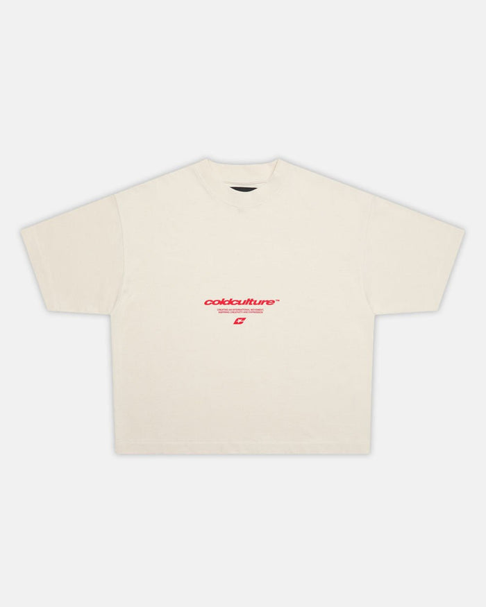 LET'S BOUNCE TEE WHITE - white graphic print tee, front view - Cold Culture