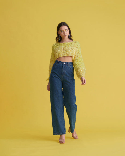 LIAM X GEO KNITS SLOW SWEATER LEMON