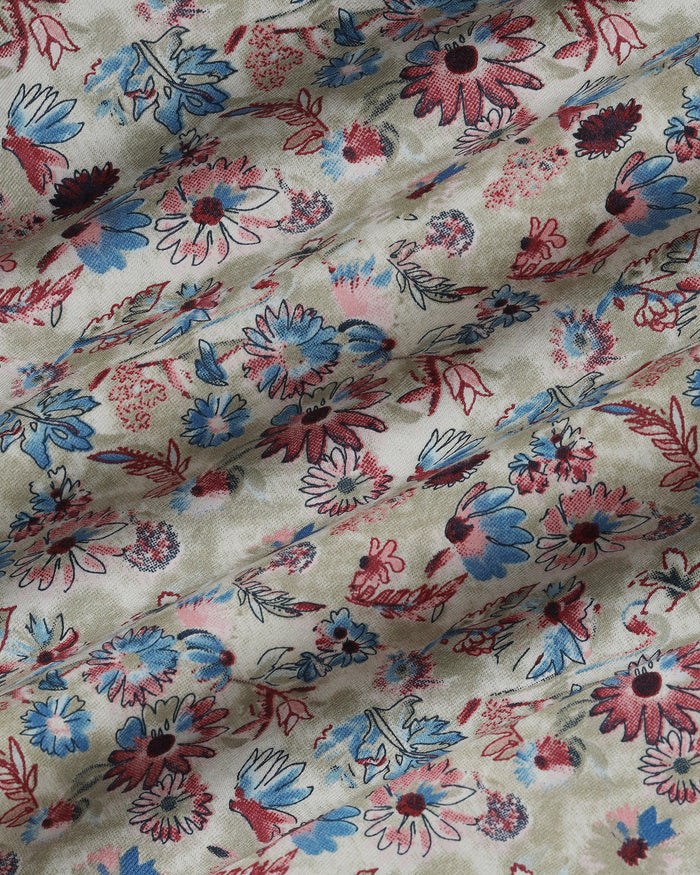 Light Olive Printed Shirt - Rody