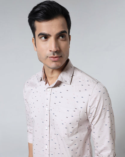 Lilac Printed Shirt - Tobas