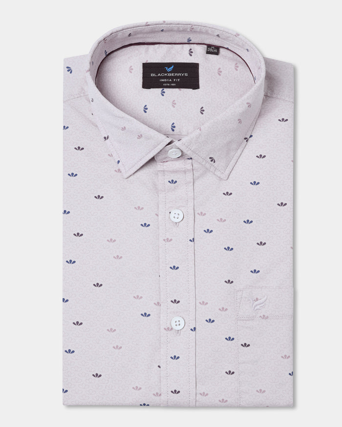 Lilac Printed Shirt - Tobas