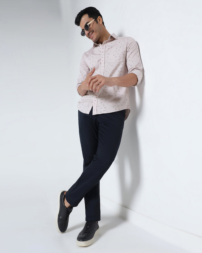 Lilac Printed Shirt - Tobas