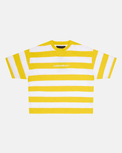 LOLLY ICE TEE WHITE AND YELLOW STRIPES - COLD CULTURE