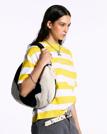 LOLLY ICE TEE WHITE AND YELLOW STRIPES - COLD CULTURE #woman