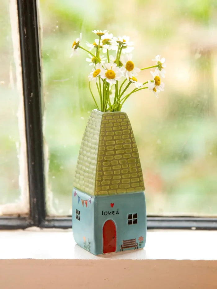 "Loved" Cottage Bud Vase