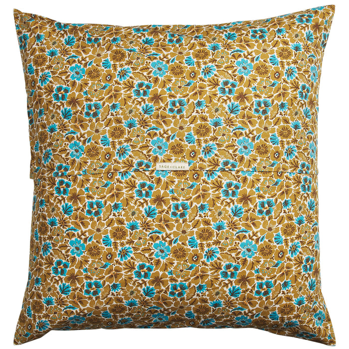 Magnolia Cotton Euro Pillowcase Set - Turquoise