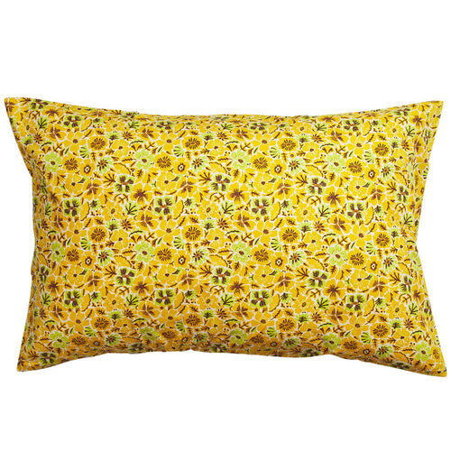 Magnolia Cotton Pillowcase Set - Ochre Standard