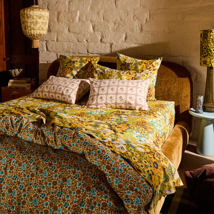 Magnolia Cotton Quilt Cover - Turquoise Single