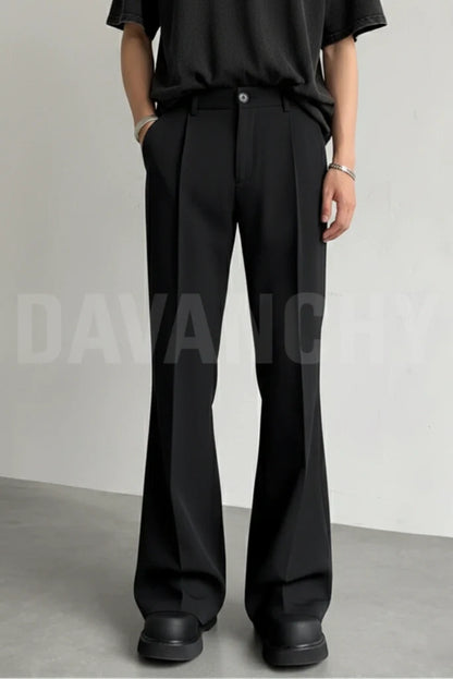 Stylish flare leg bootcut pants men-Front