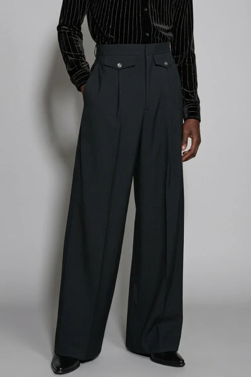Men Premium Front Pleated Pant-Front