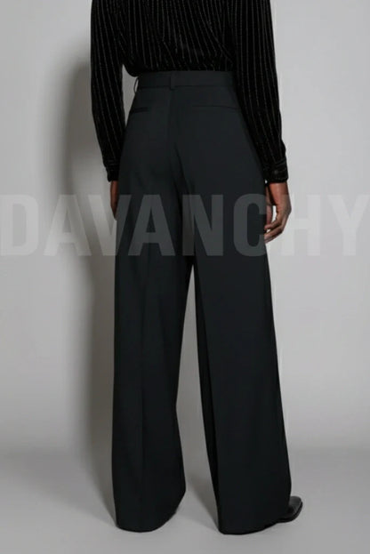 Men Black Flare Trouser-Back