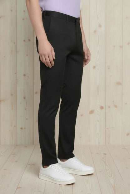 Men Black Formal Trouser-Side
