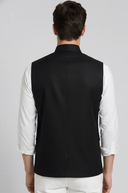 Premium Black Hunter Jacket India-Back