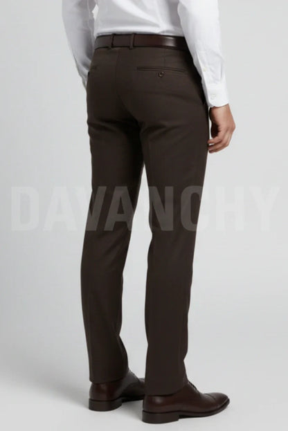 Tailored fit brown trouser-Back