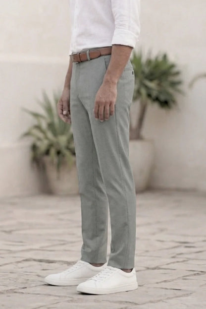 Men Grey Office Wear Pant-Side