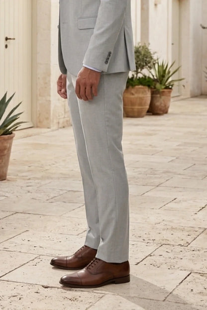 Grey Regular Fit Trouser for Men-Side