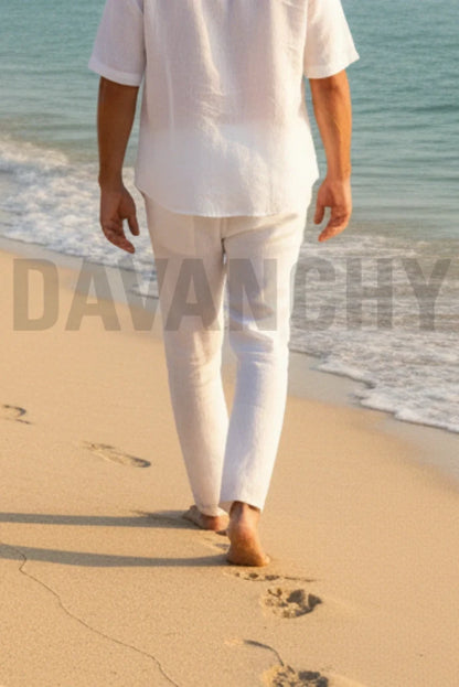 Summer linen trousers mens-Back