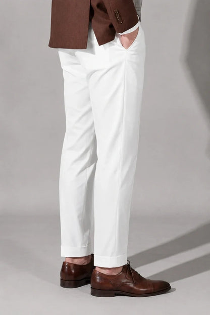 White Formal Pant for Men-Side