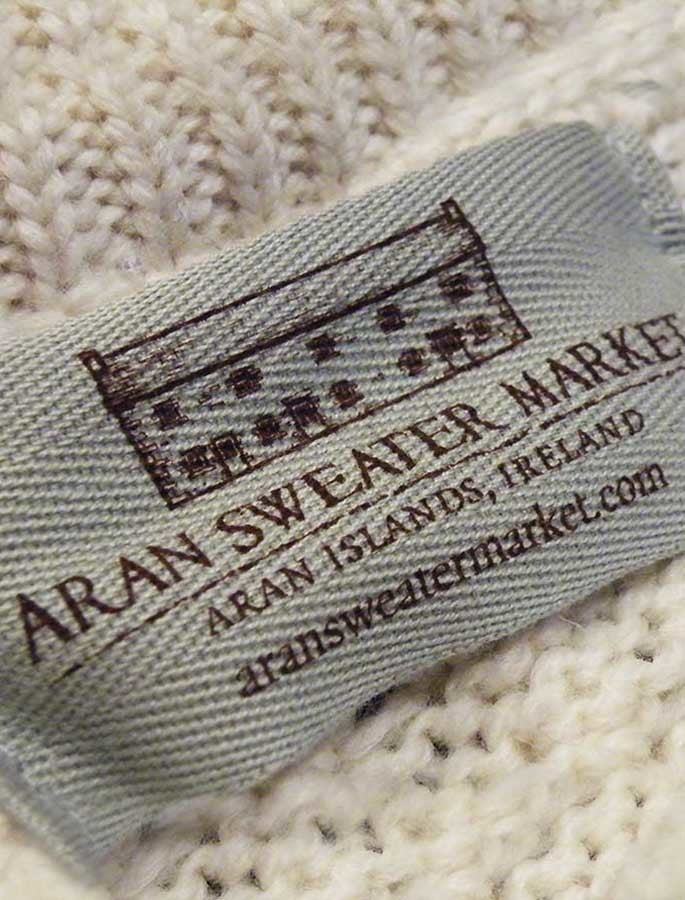 Merino Sheep & Shamrock Baby Throw- Label