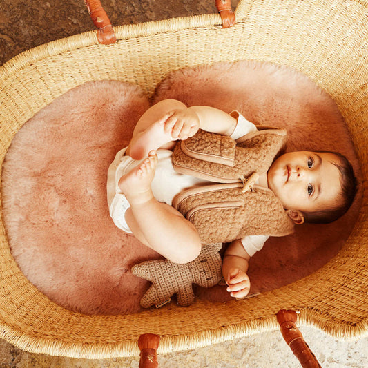 Merino Sheepskin Snuggler / Buggy Liner  - Rose