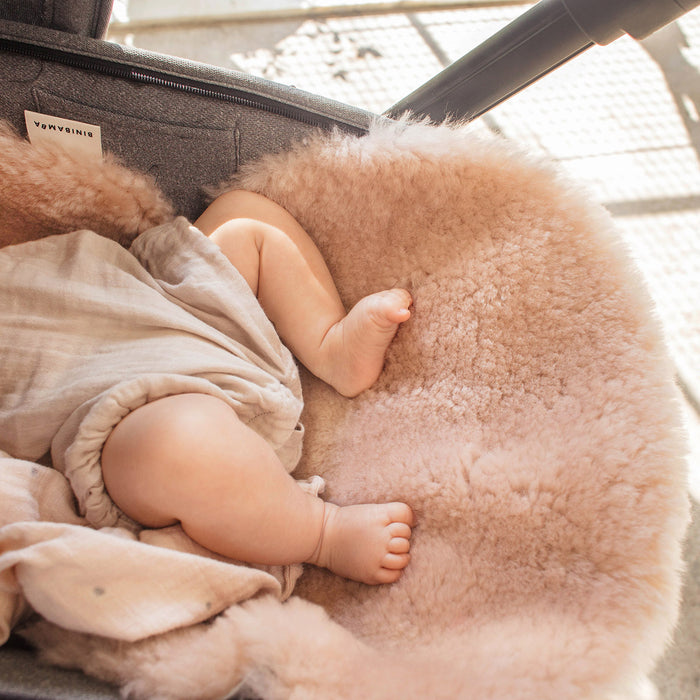 Merino Sheepskin Snuggler / Buggy Liner  - Rose