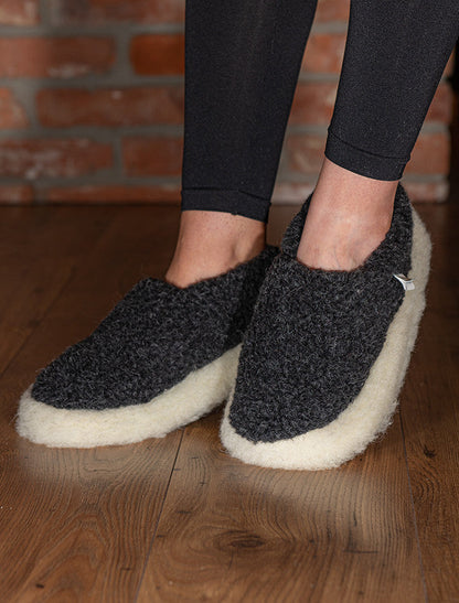 Merino Wool Slipper - black #color_black