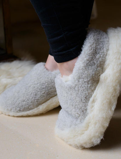 Merino Wool Slipper - Grey #color_grey