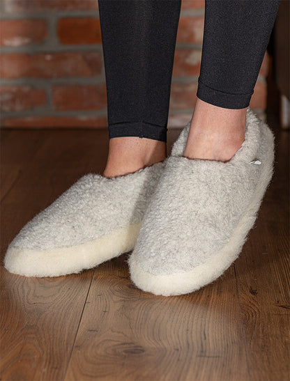 Merino Wool Slipper - Grey #color_grey