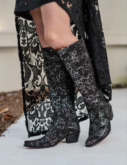 Metallic Leopard Tall Cowboy