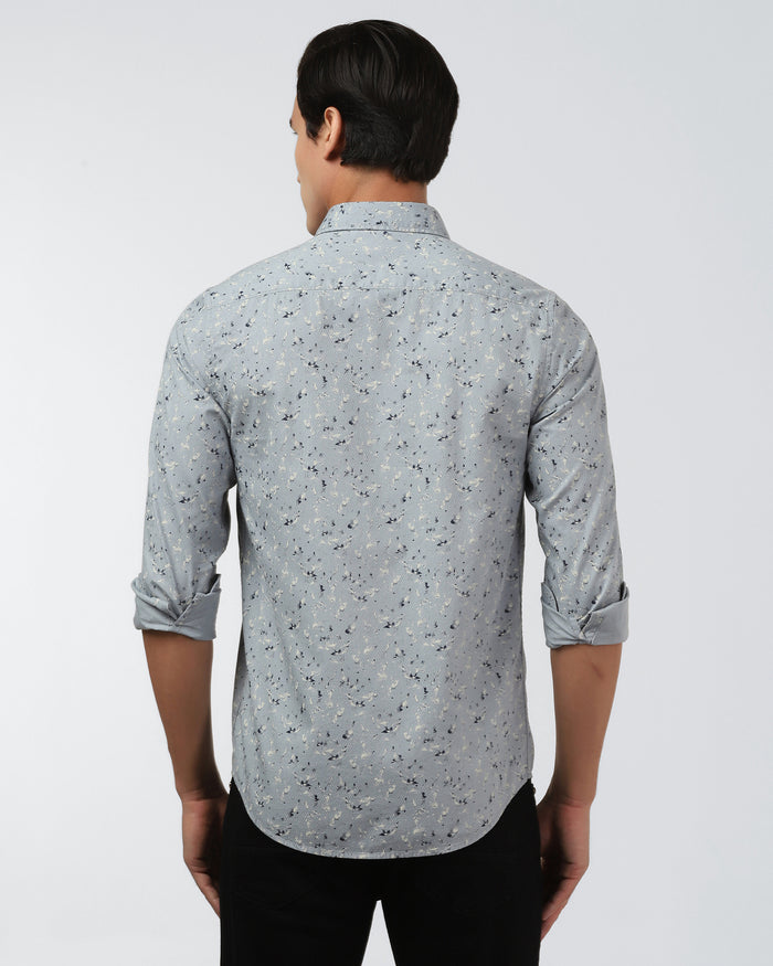 Midnight Blue Printed Shirt - Kiva