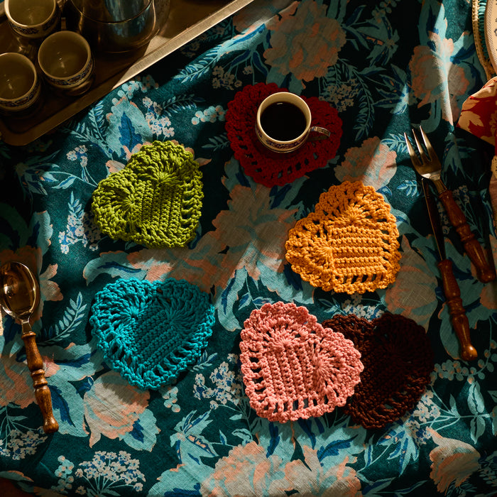 Millie Crochet Coaster - Citrine