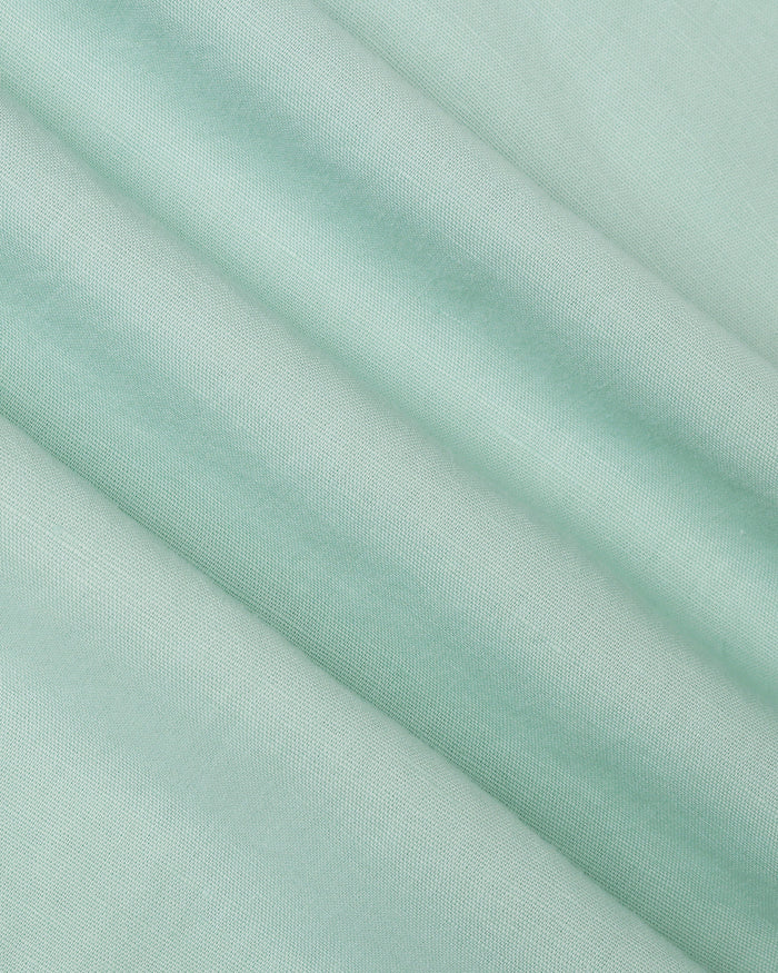Mint Half Sleeve Linen Solid Shirt - Cleo