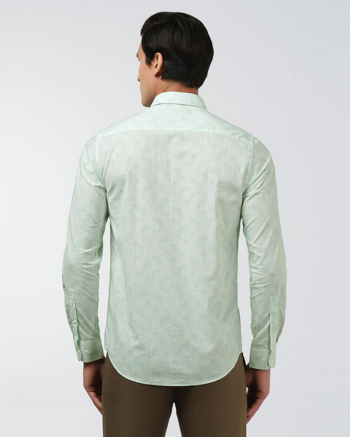 Mint Printed Shirt - Amer