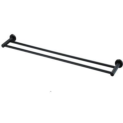 Mirage Black 750 mm Double Towel Rail - Acqua Bathrooms