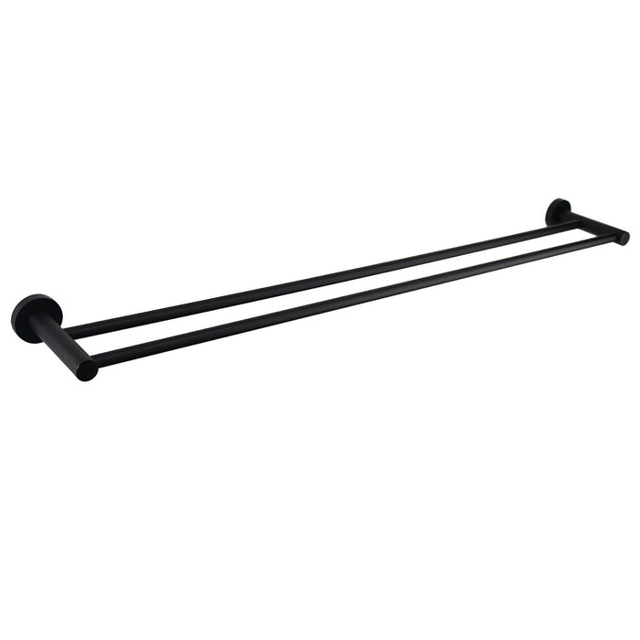 Mirage Black 750 mm Double Towel Rail - Acqua Bathrooms