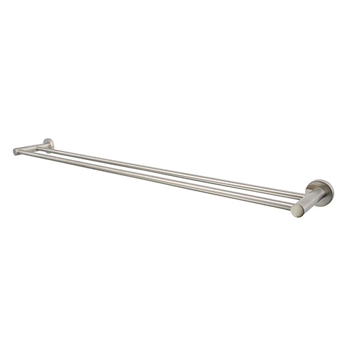 Mirage Brushed Nickel 600 mm Double Towel Rail - Acqua Bathrooms