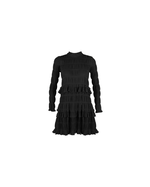 MIRELLA TIERED RUFFLE DRESS BLACK