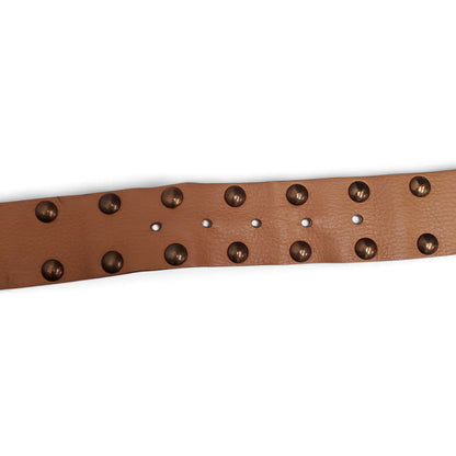 MIU MIU STUDDED LEATHER BELT - SIZE 85