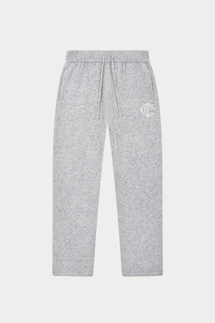 MONOGRAM KNITTED JOGGERS - GREY