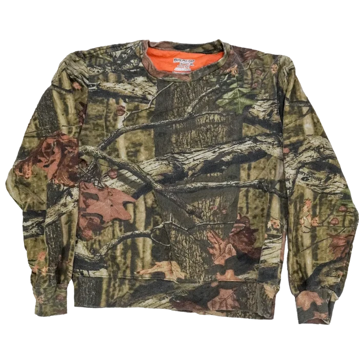Mossy Oak Break Up Camo Kids Sweatshirt - Small - Army & Outdoors - Camouflage T-Shirts